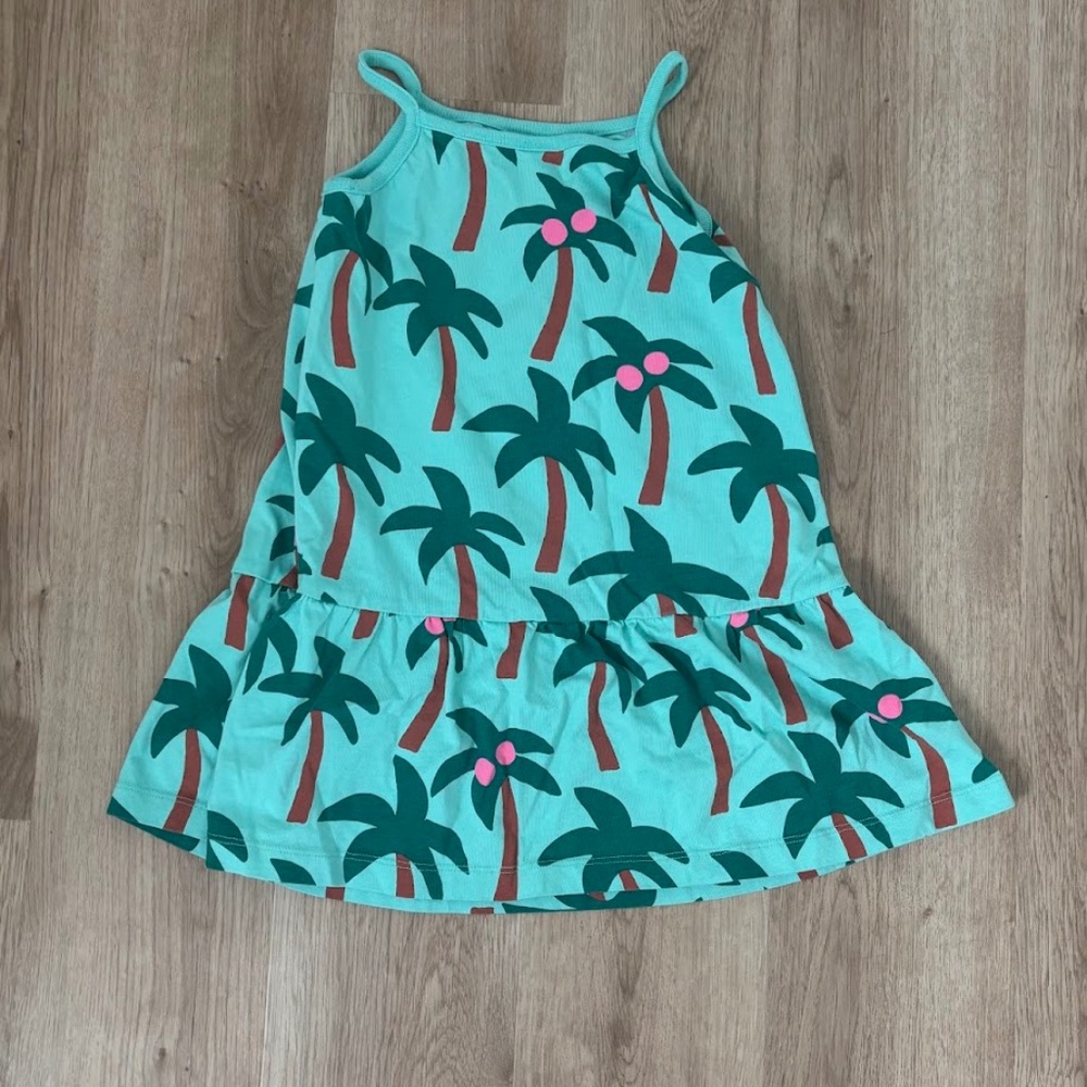Hanna Andersson Palm Tree Print Dress Size 5